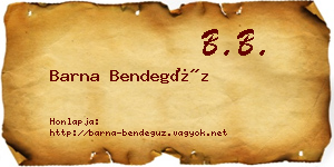 Barna Bendegúz névjegykártya