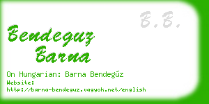 bendeguz barna business card